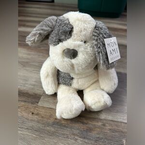 NWT MON AMI Polka Dot Puppy Plush Animal Toy 11.5”